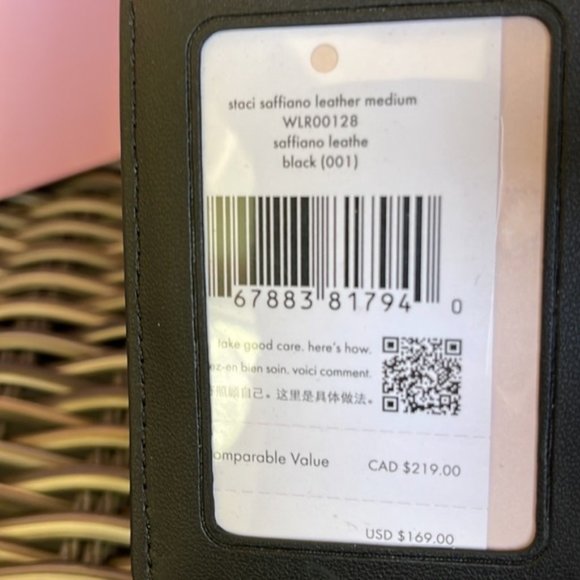 Kate Spade Staci Medium Compact Bifold Wallet Black - Picture 5 of 16